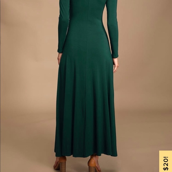 Lulu’s Forest Green Maxi Dress - Picture 2 of 3